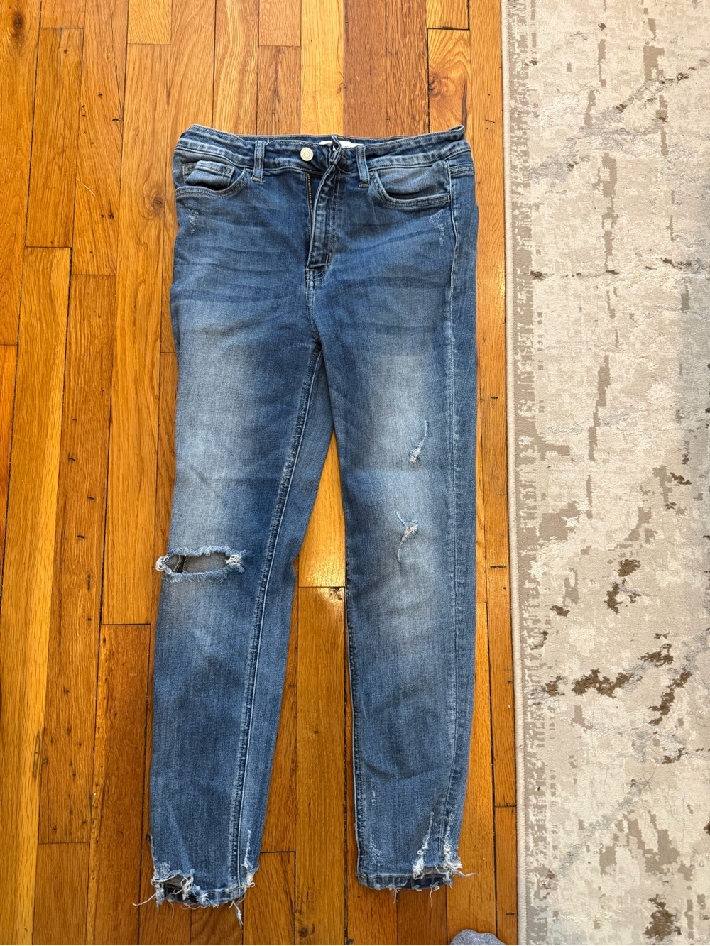 Flying Monkey Medium Blue Distressed Skinny Jeans